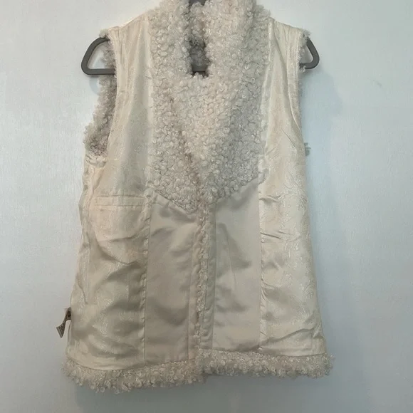 SOFT SURROUNDING TEDDY BEAR VEST WOMEN SIZE S IVORY SLEEVESLESS - Picture 10 of 12